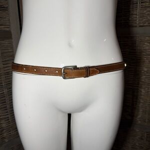 VTG Banana Republic Hand Waxed Bridle Leather Belt with Metal Studs on Hips - 30